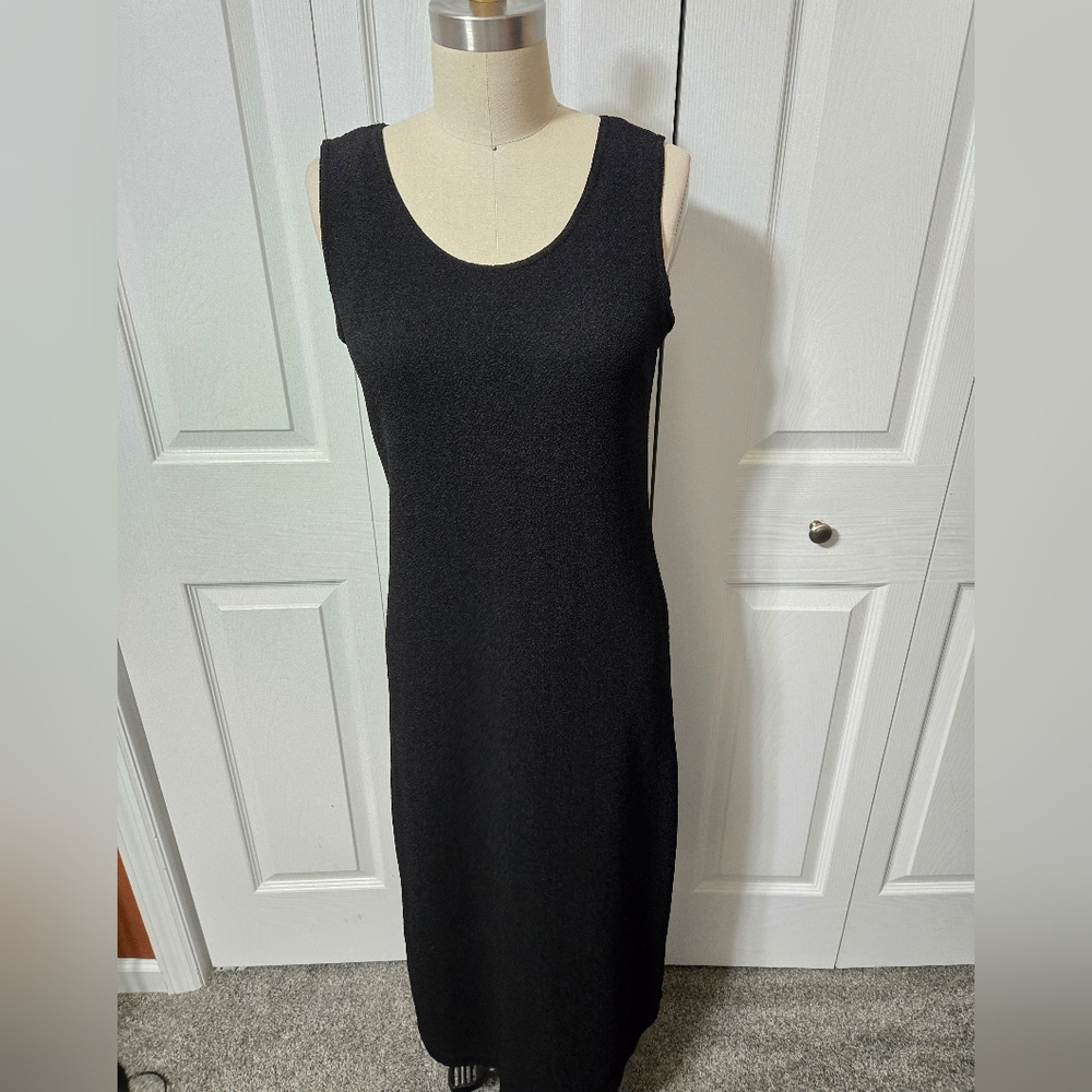 K Petite Collection Black Maxi Length Tank Dress, Size 4p, EUC